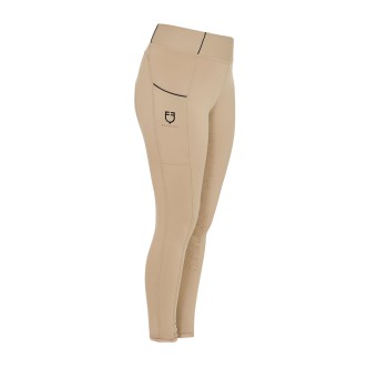 GIRLS SLIM FIT GRIP LEGGINGS WITH LOGO