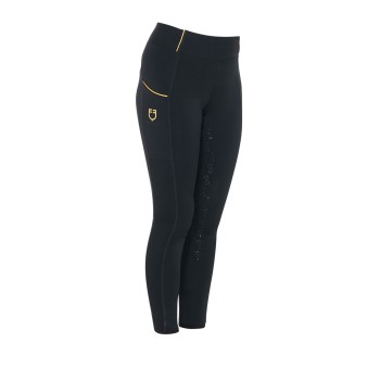 GIRLS SLIM FIT GRIP LEGGINGS WITH LOGO