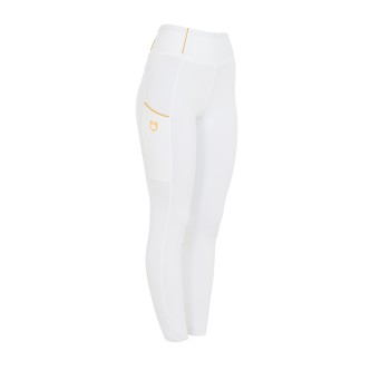 GIRLS SLIM FIT GRIP LEGGINGS WITH LOGO