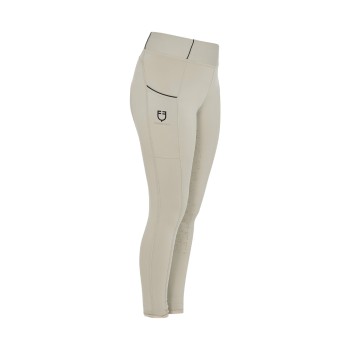 GIRLS SLIM FIT GRIP LEGGINGS WITH LOGO