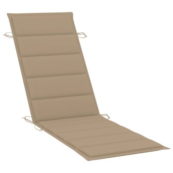 Sunbed in Solid Brown Acacia Wood