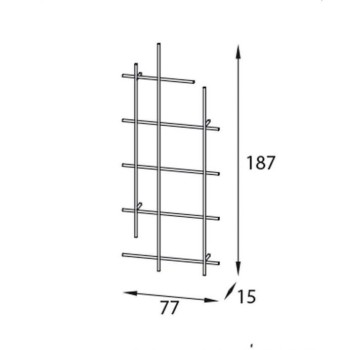 Libra 0/72-5 wall bookcase PEZZANI