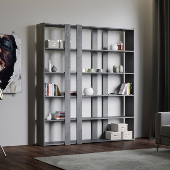 Kato bookcase - Composition A Kato 6R 2 sides 4 long bands White Ash