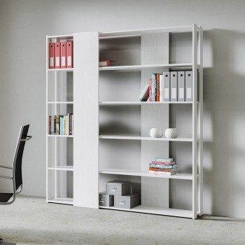 Kato bookcase - Composition B Kato 6R 2 sides 4 long bands White Ash