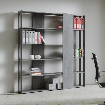 Kato bookcase - Composition B Kato 6R 2 sides 4 long bands White Ash