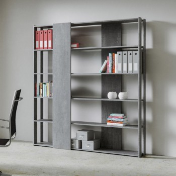 Kato bookcase - Composition B Kato 6R 2 sides 4 long bands White Ash