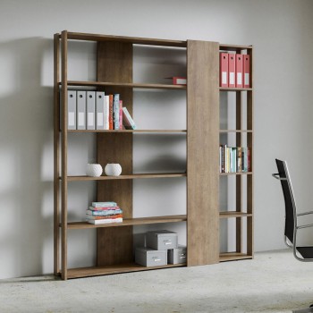 Kato bookcase - Composition B Kato 6R 2 sides 4 long bands White Ash