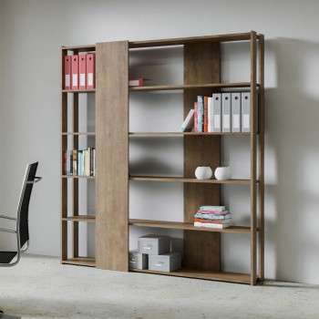 Kato bookcase - Composition B Kato 6R 2 sides 4 long bands White Ash