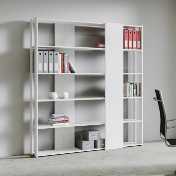 Kato bookcase - Composition B Kato 6R 2 sides 4 long bands White Ash