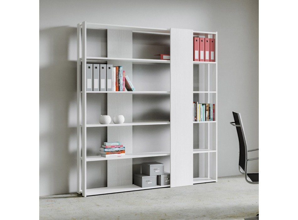 Kato bookcase - Composition B Kato 6R 2 sides 4 long bands White Ash