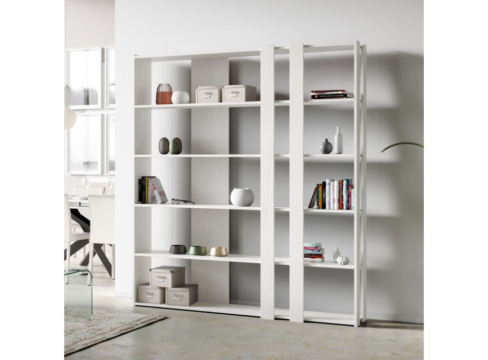 Kato bookcase - Composition C Kato 6R 2 sides 4 long bands White Ash