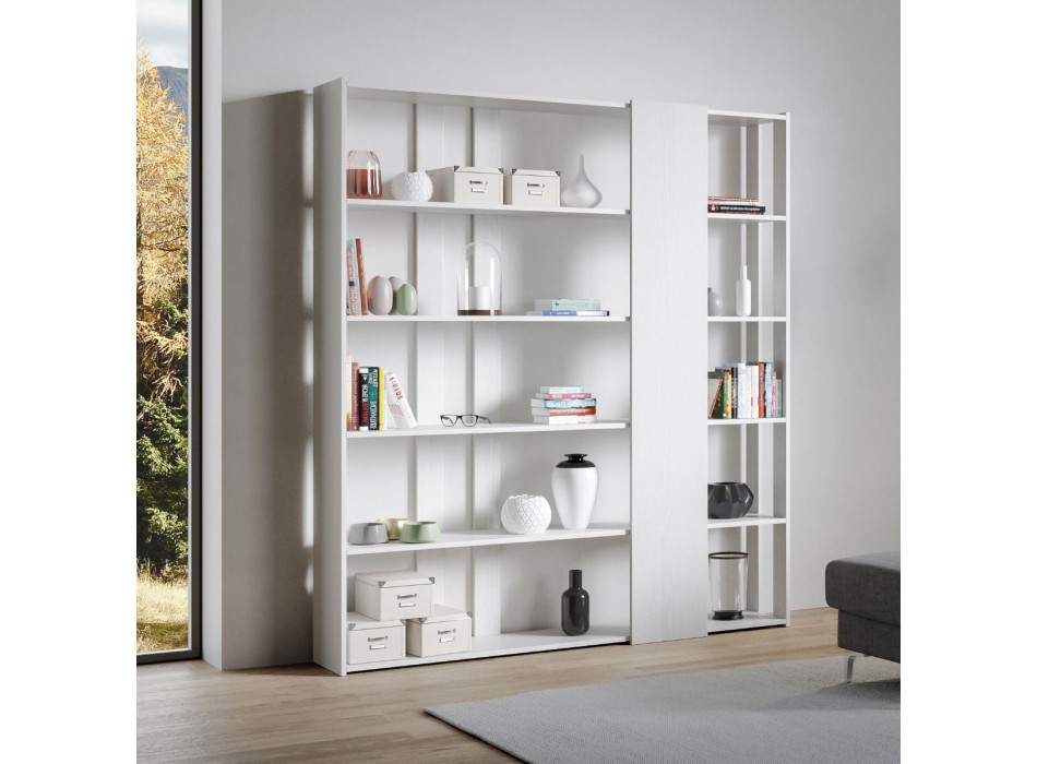 Kato bookcase - Composition D Kato 6R 2 sides 4 long bands White Ash