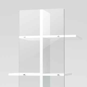 Step transparent glass bookcase 0/79 PEZZANI