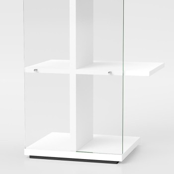 Step transparent glass bookcase 0/79 PEZZANI