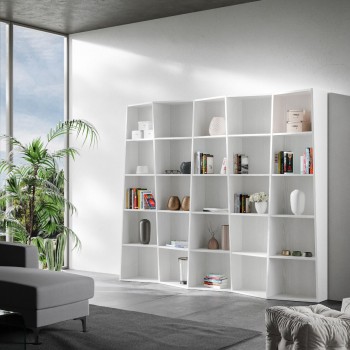 Trek bookcase - Trek bookcase 5 elements in white ash