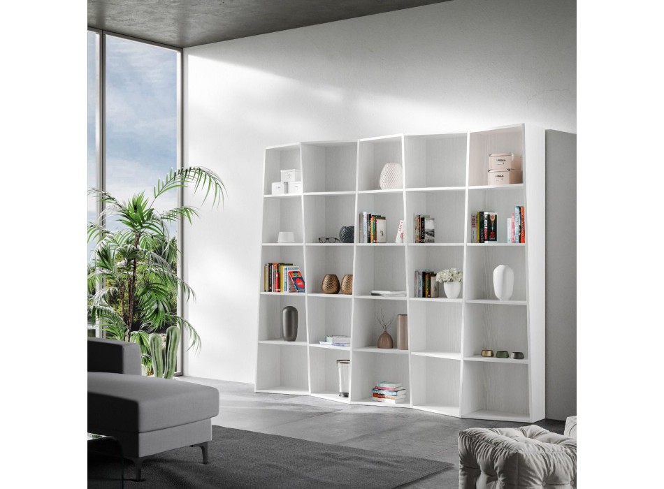 Trek bookcase - Trek bookcase 5 elements in white ash