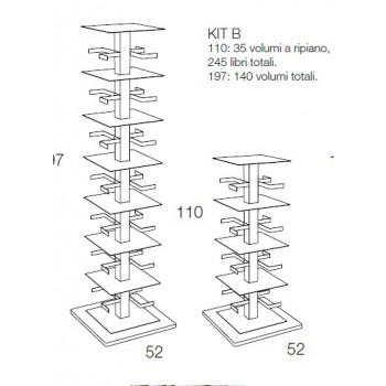 PTOLOMEO PTX4-B VERTICAL BOOKCASE 197 OPINION CIATTI