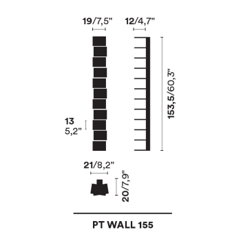 VERTICAL LIBRARY PTOLOMEO WALL 155 OPINION CIATTI