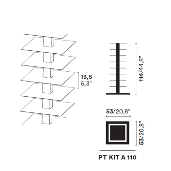 VERTICAL LIBRARY PTOLOMEO X4 KIT A 110 OPINION CIATTI