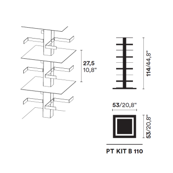 VERTICAL LIBRARY PTOLOMEO X4 KIT B 110 OPINION CIATTI