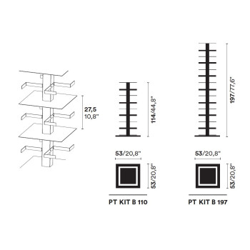 VERTICAL LIBRARY PTOLOMEO X4 KIT B 197 OPINION CIATTI