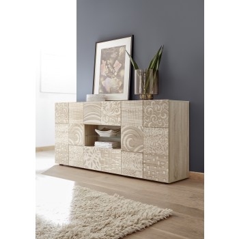 Sideboard 2 doors 2 drawers MIRO 181x84x43 cm oak colour