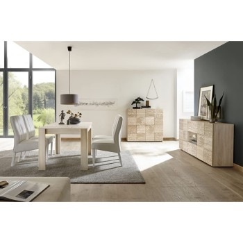 Sideboard 2 doors 2 drawers MIRO 181x84x43 cm oak colour