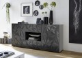 Sideboard 2 doors 2 drawers PRISMA black colour