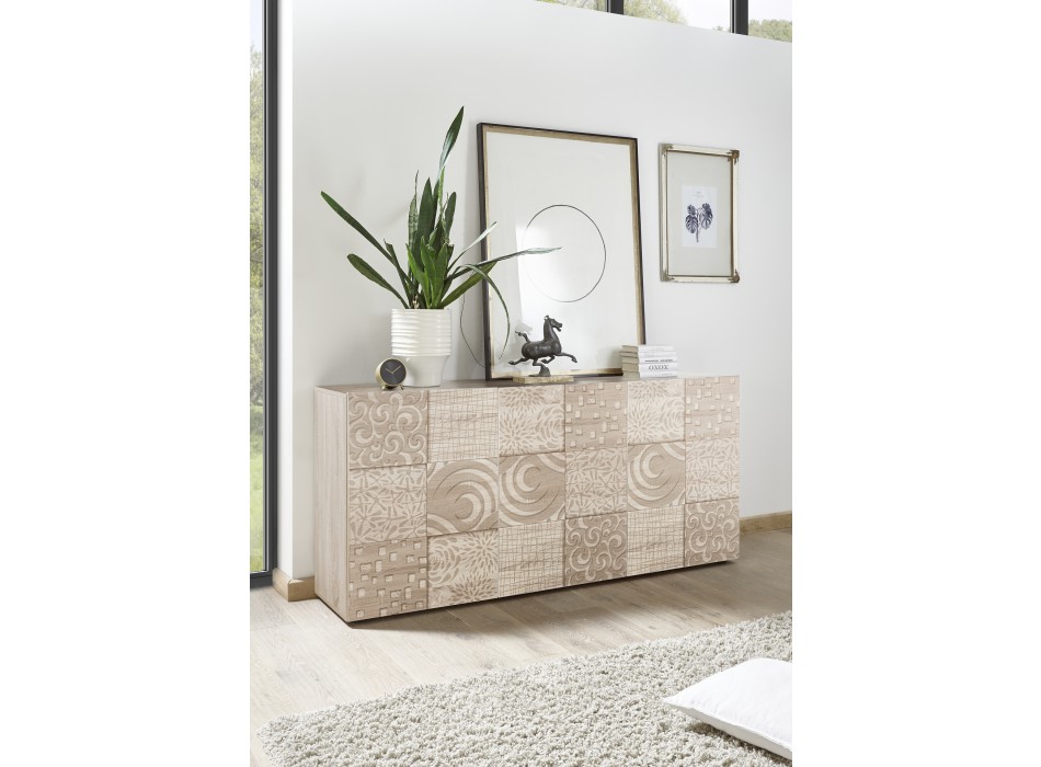 MIRO 3-door sideboard 181x84x43 cm oak colour