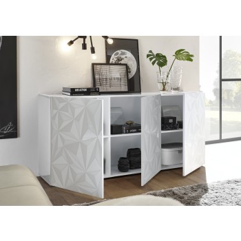 PRISMA 3-door sideboard in white colour