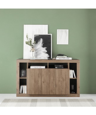 RIMINI 3-door sideboard in wood colour