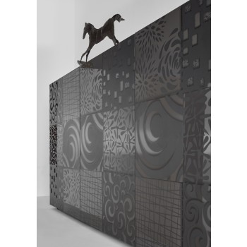 MIRO 4-door sideboard 241x84x43 cm black colour