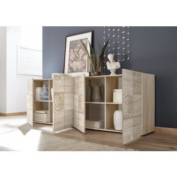 MIRO 4-door sideboard 241x84x43 cm oak colour