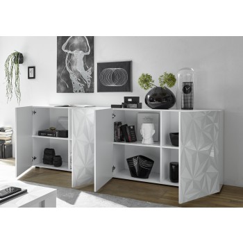 PRISMA 4-door sideboard in white colour