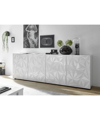 PRISMA 4-door sideboard in white colour