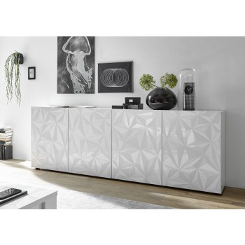 PRISMA 4-door sideboard in white colour