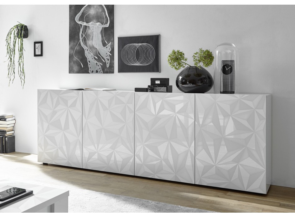 PRISMA 4-door sideboard in white colour