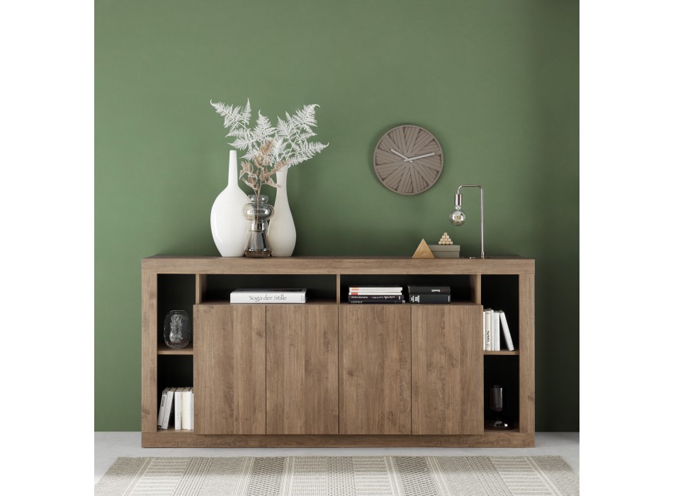 RIMINI 4-door sideboard in wood colour