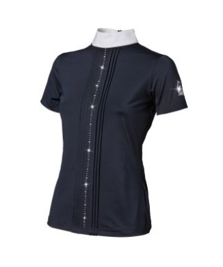 TATTINI WOMEN'S COMPETITION SHIRT WITH ROW OF RHINESTONES