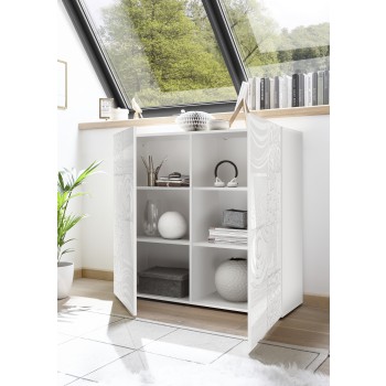 MIRO 2-door cabinet 121x111x43 cm in white