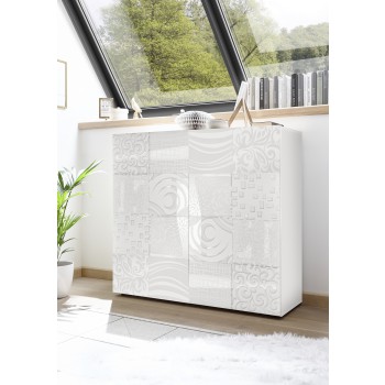 MIRO 2-door cabinet 121x111x43 cm in white