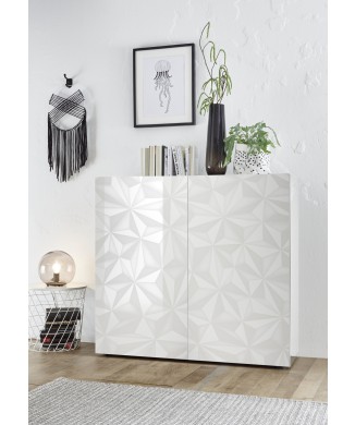 White PRISMA cabinet with 2 doors