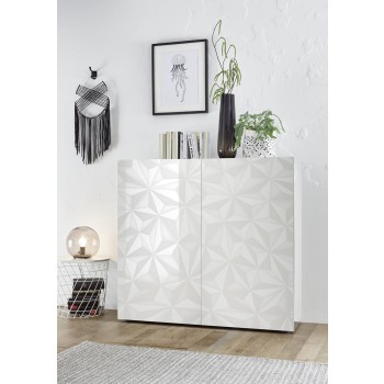 White PRISMA cabinet with 2 doors