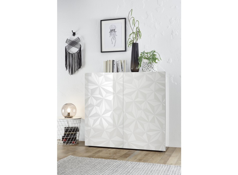 White PRISMA cabinet with 2 doors