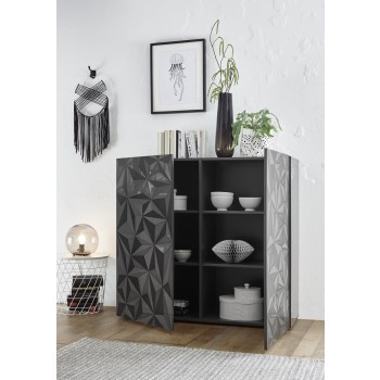 PRISMA 2-door cabinet in black colour