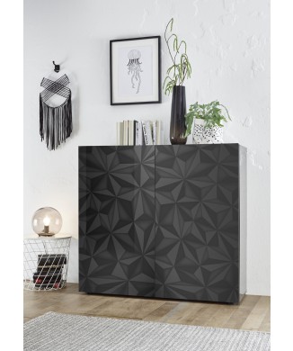 PRISMA 2-door cabinet in black colour