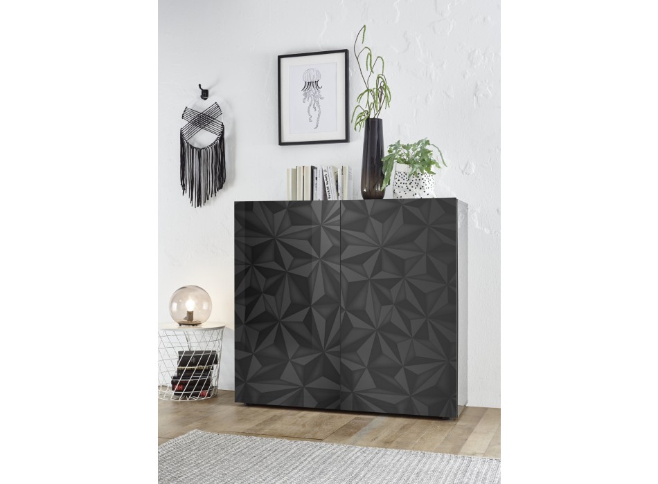 PRISMA 2-door cabinet in black colour