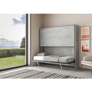 Mod.KANDO Double - Kando double horizontal bed in White Ash with mattress