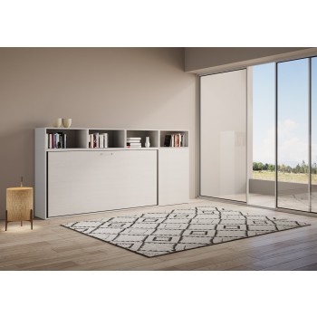 Mod.KANDO single white ash with furniture - Kando single bed White Ash composition A