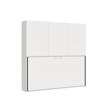 Mod.KANDO single white ash with furniture - Kando single bed White Ash composition D